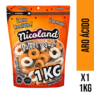 Aros ácidos Halloween 1 Kilo