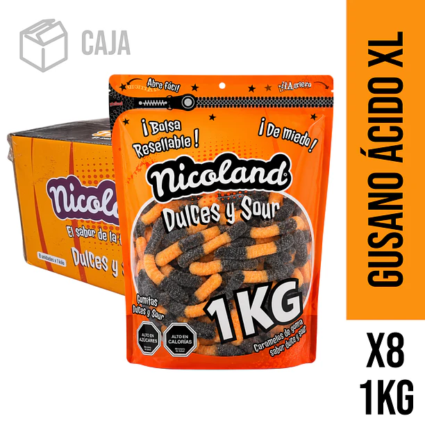Caja Gusano Ácido Halloween