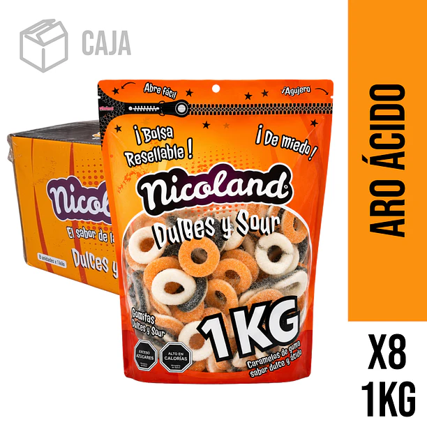 Caja Aros Ácidos Halloween