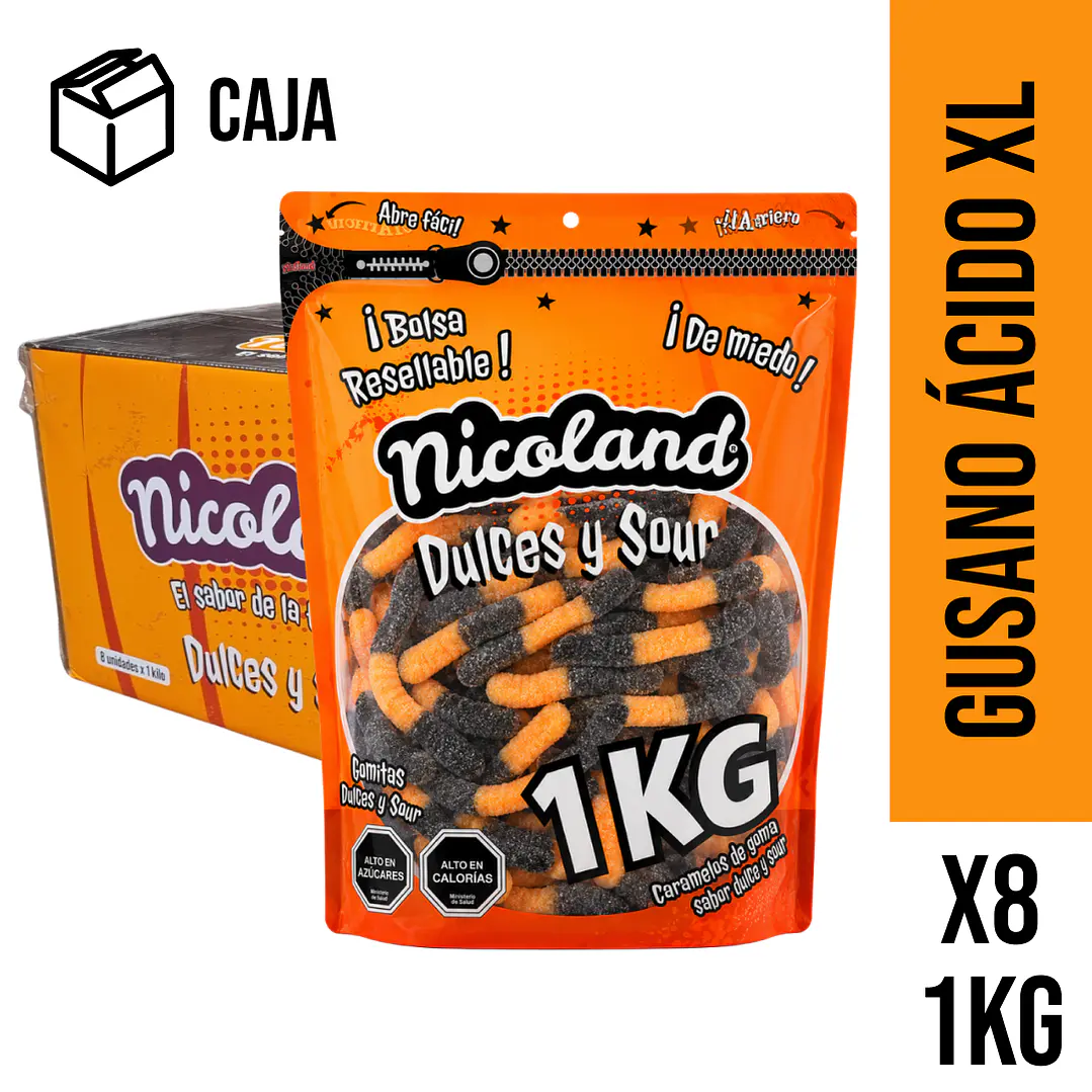 Caja Gusano Ácido Halloween 1