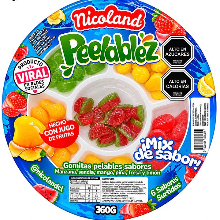 Nicoland Gomitas Peelablez surtido 1