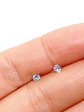 Pendientes Puntos de Luz En Plata ley 925 Zirconia 3mm - Miniatura 4