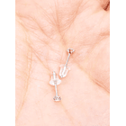 Pendientes Puntos de Luz En Plata ley 925 Zirconia 3mm 5