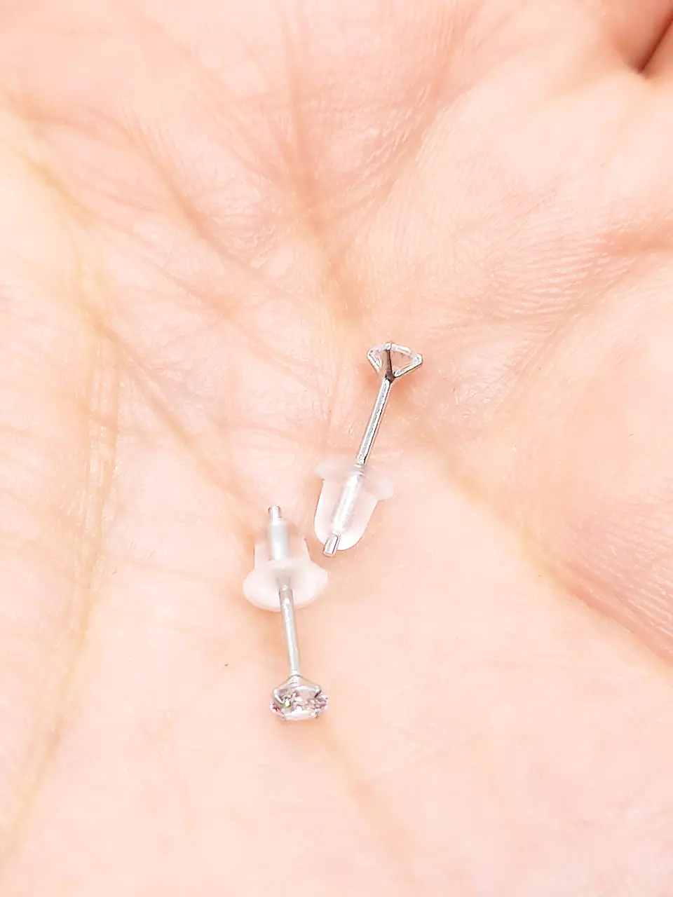 Pendientes Puntos de Luz En Plata ley 925 Zirconia 3mm 5