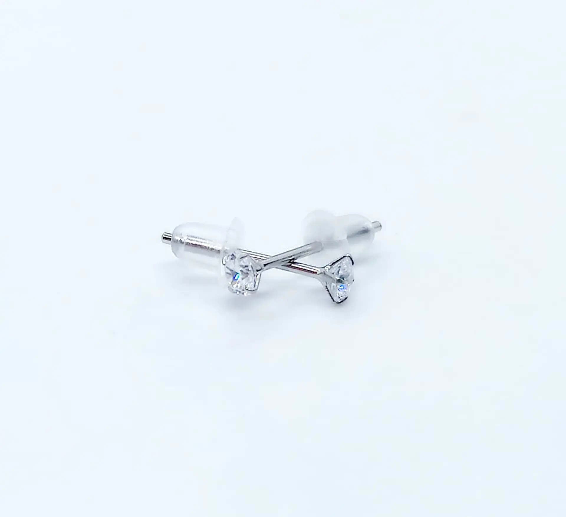 Pendientes Puntos de Luz En Plata ley 925 Zirconia 3mm 7