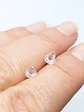 Pendientes Aretes Aros Puntos Luz En Plata 925 Zirconia 5mm - Miniatura 6