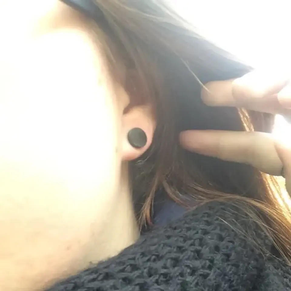 Aros Barbell Punk Black Rock Hombre Mujer Moda Juvenil 8mm 3