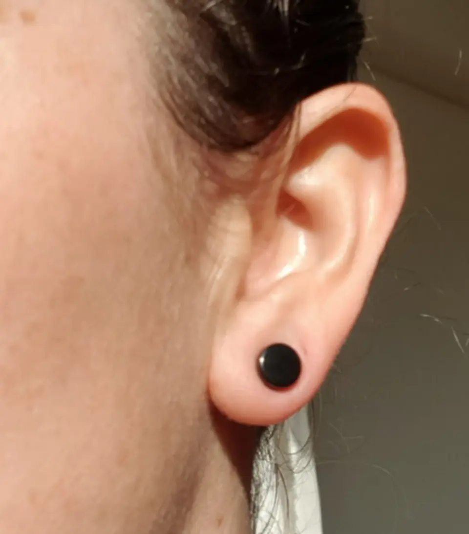 Aros Iman Redondo Punk Sin perforacion 8mm 2