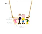 Colgante dije colores Familia chapado en oro 18k  - Miniatura 2