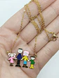 Colgante dije colores Familia chapado en oro 18k  - Miniatura 4