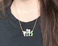 Colgante dije colores Familia chapado en oro 18k  - Miniatura 5
