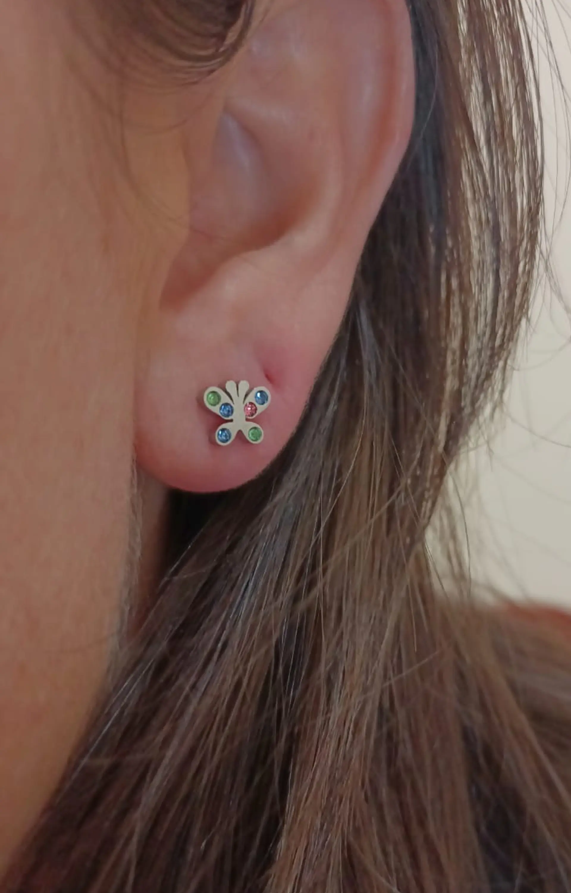 Aros abridores bebe Seguridad hipoalergénico Mariposa  8