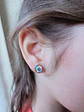 Punto Luz Tornasolados Acero Inoxidable Aretes Aros   - Miniatura 6