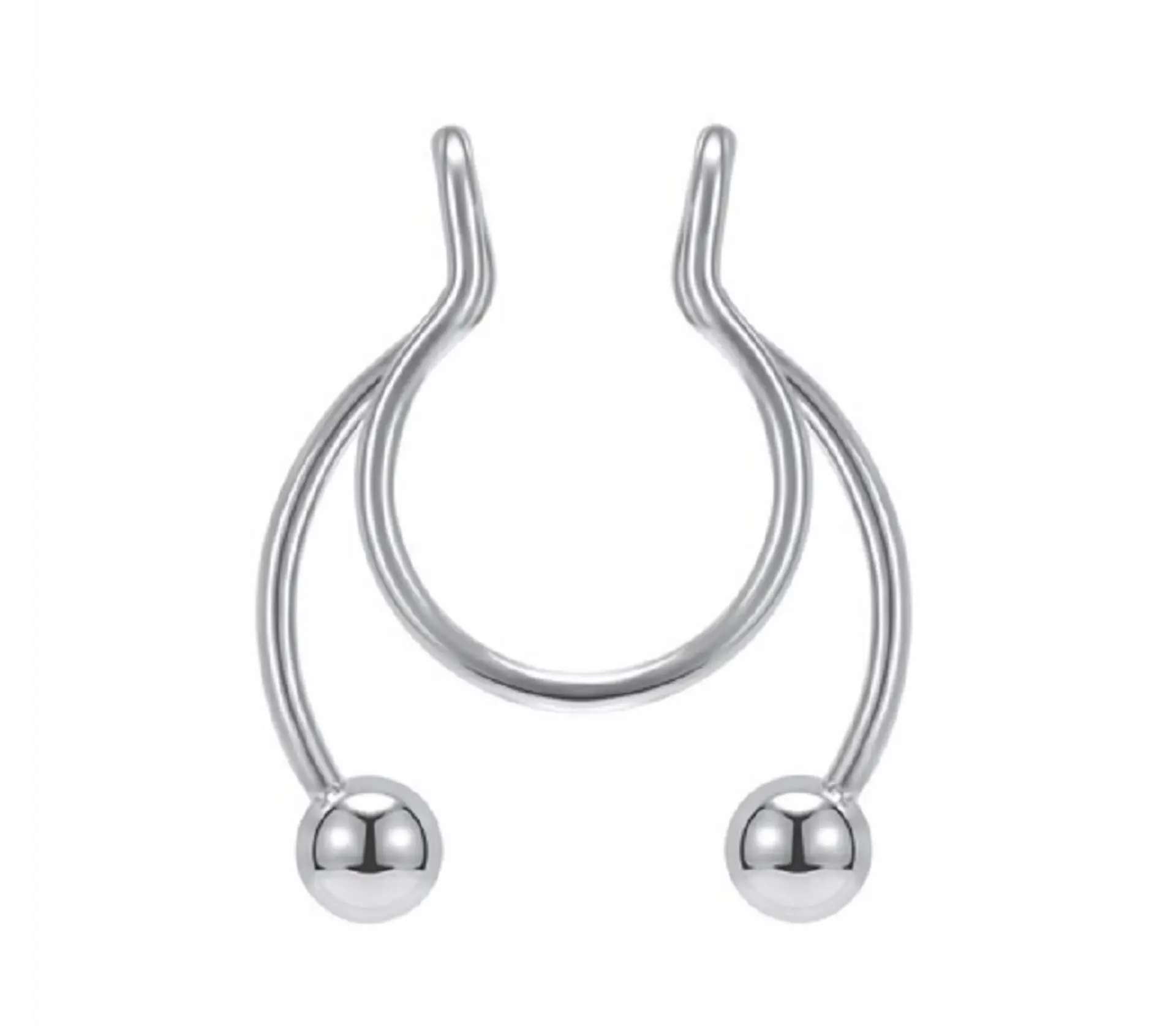 Piercing Acero Nariz Labios Sin Hoyos Septum Sin Perforacion 2