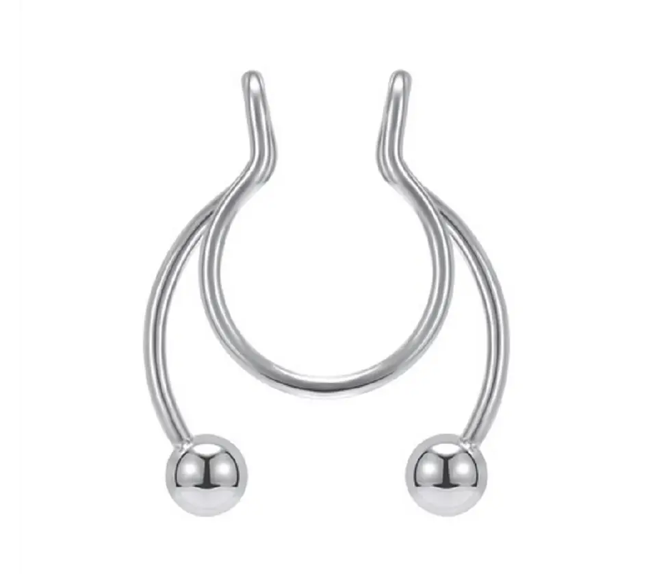 Piercing Acero Nariz Labios Sin Hoyos Septum Sin Perforacion 2