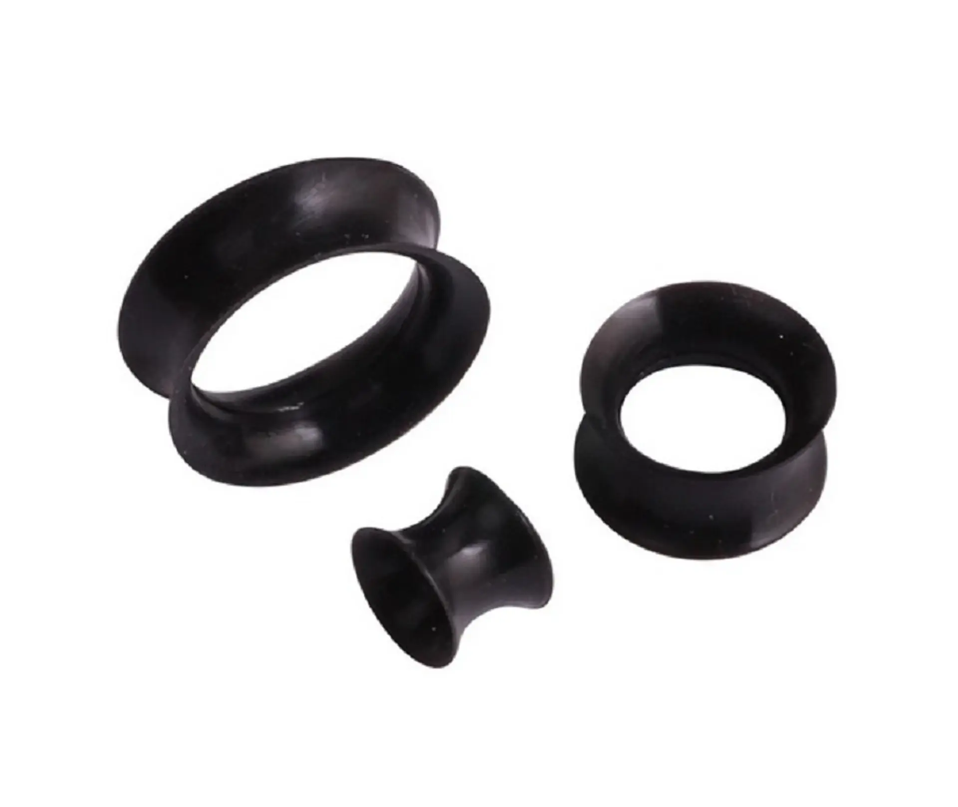 Expansores piercing silicona par de 3mm, 5mm y 8mm acampanado grueso túnel tapón  6