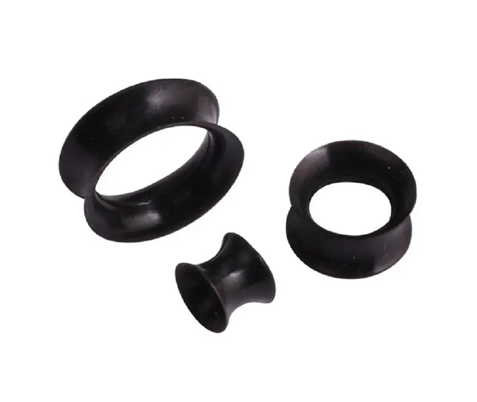 Expansores piercing silicona par de 3mm, 5mm y 8mm acampanado grueso túnel tapón  6