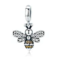 Charm dije abalorio abeja brillante plata 925 estilo Pandora - Miniatura 1