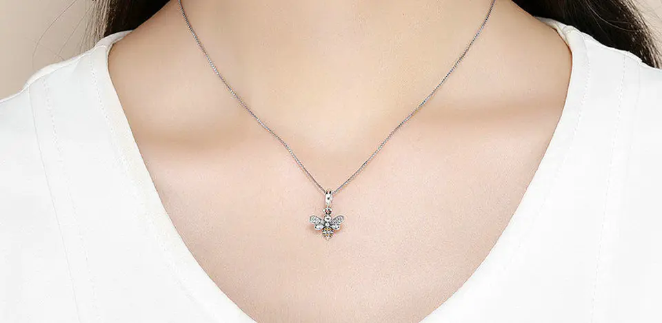 Charm dije abalorio abeja brillante plata 925 estilo Pandora 3