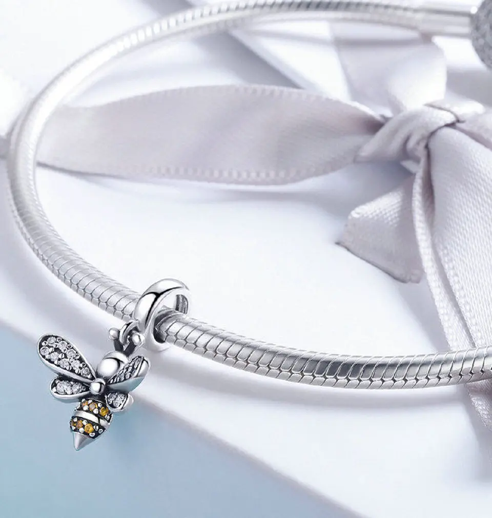 Charm dije abalorio abeja brillante plata 925 estilo Pandora 4