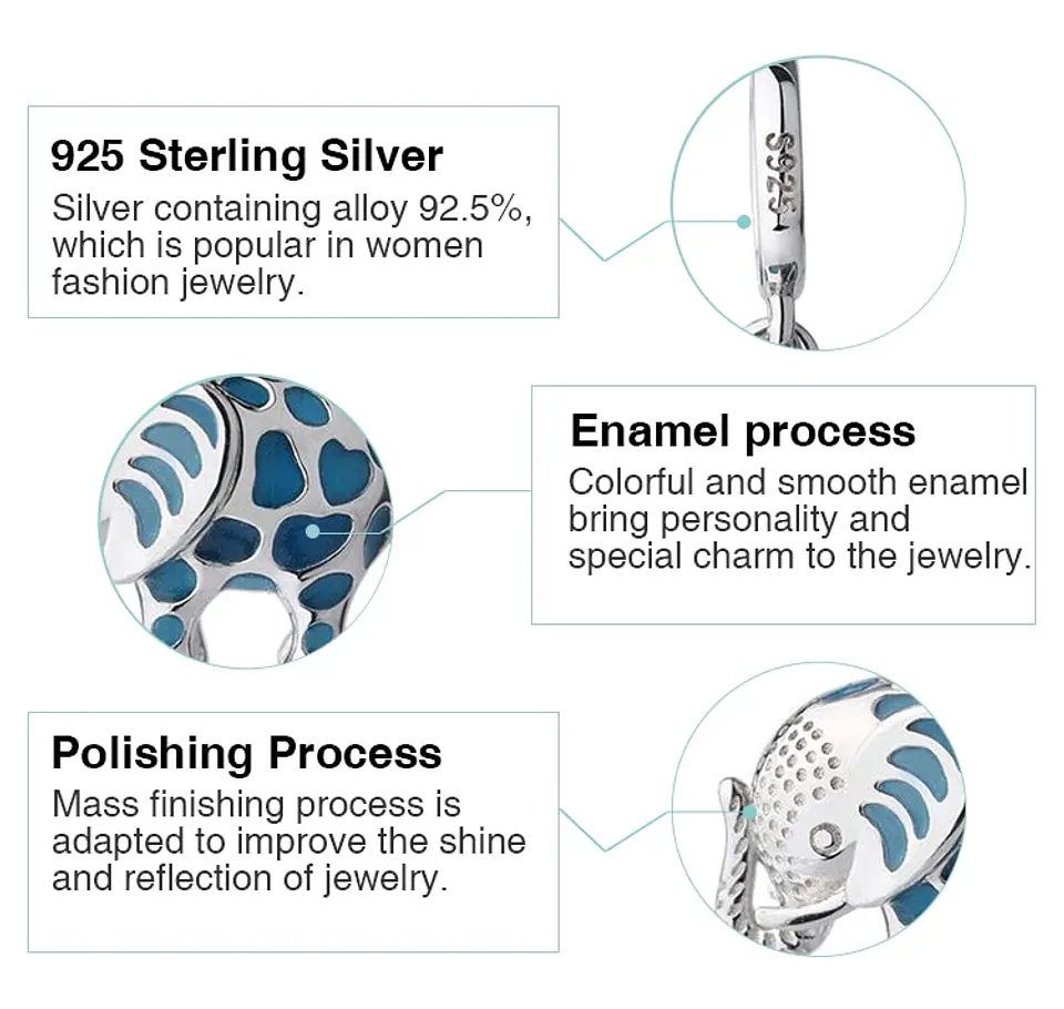 Charm dije abalorio para pulsera o colgante plata 925 estilo Pandora 5