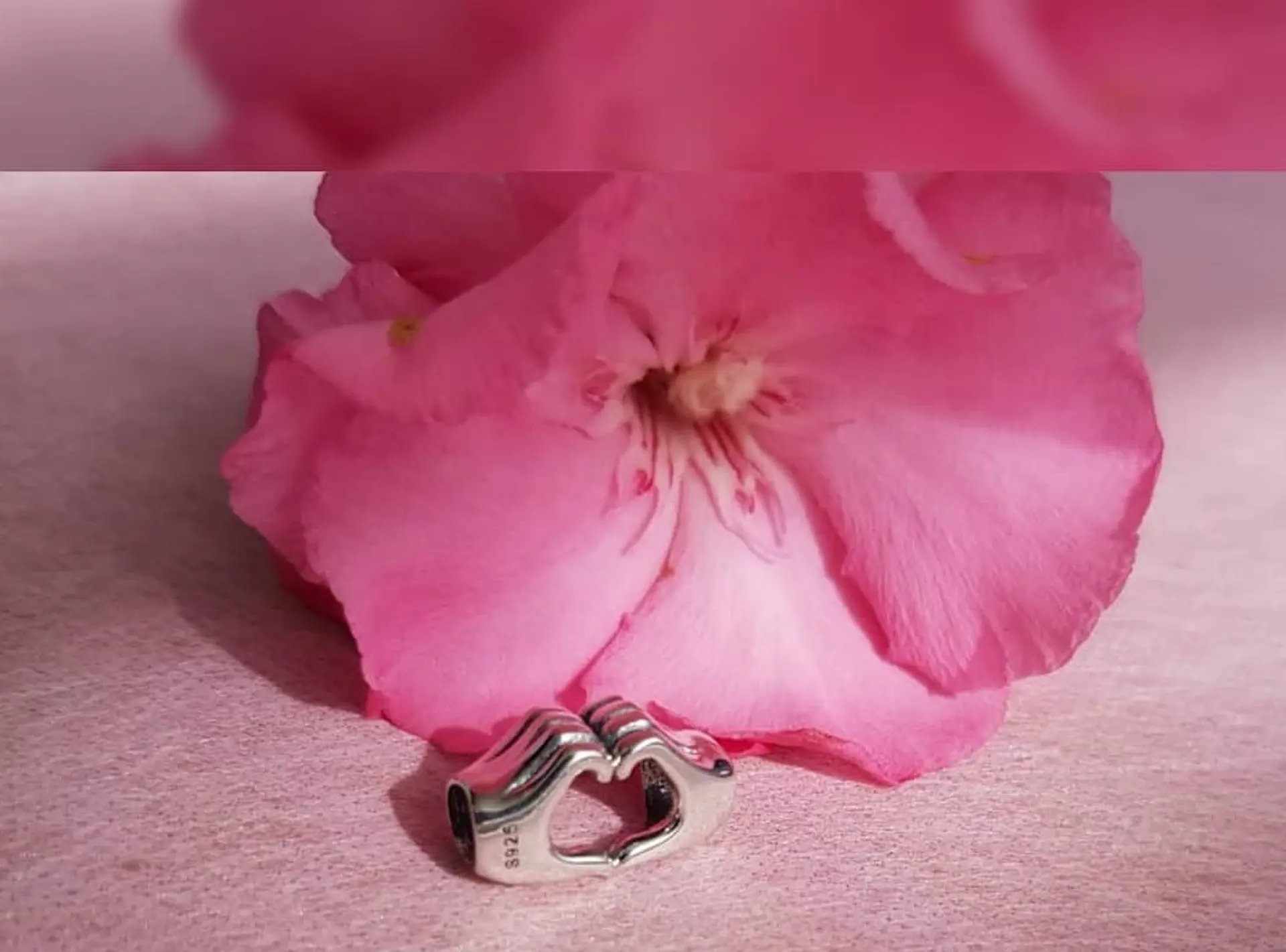 Charm dije abalorio plata 925 mano corazón estilo Pandora 3