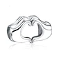 Charm dije abalorio plata 925 mano corazón estilo Pandora - Miniatura 1