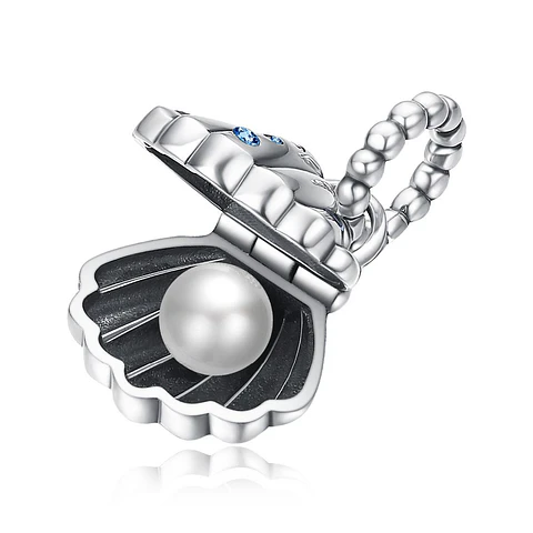 Charm dije abalorio ostra almeja plata 925 estilo Pandora