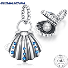 Charm dije abalorio ostra almeja plata 925 estilo Pandora 6