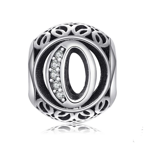 Charm dije abalorio letras pulsera colgante plata 925 