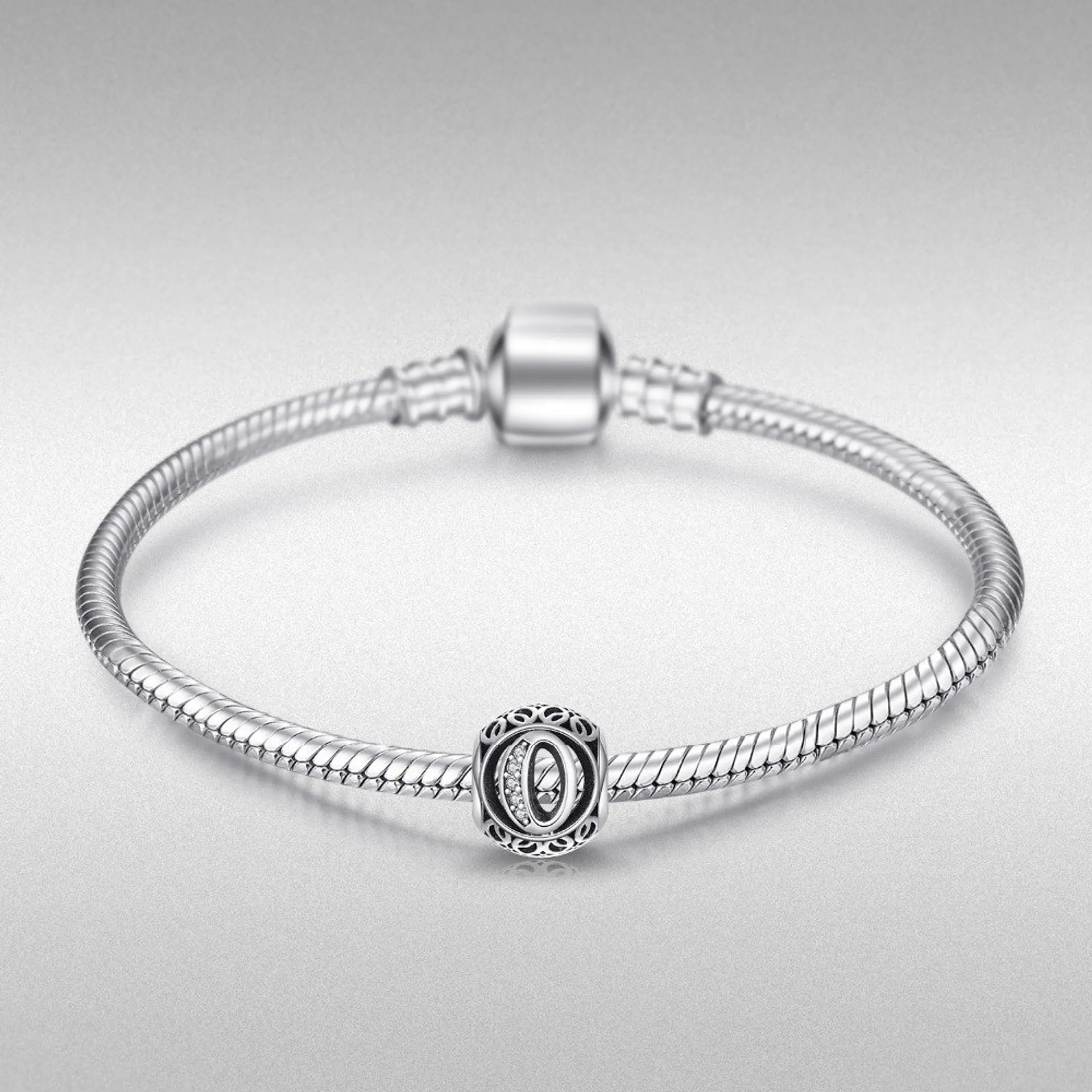 Charm dije abalorio letras pulsera colgante plata 925  3