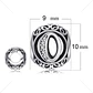 Charm dije abalorio letras pulsera colgante plata 925  - Miniatura 4