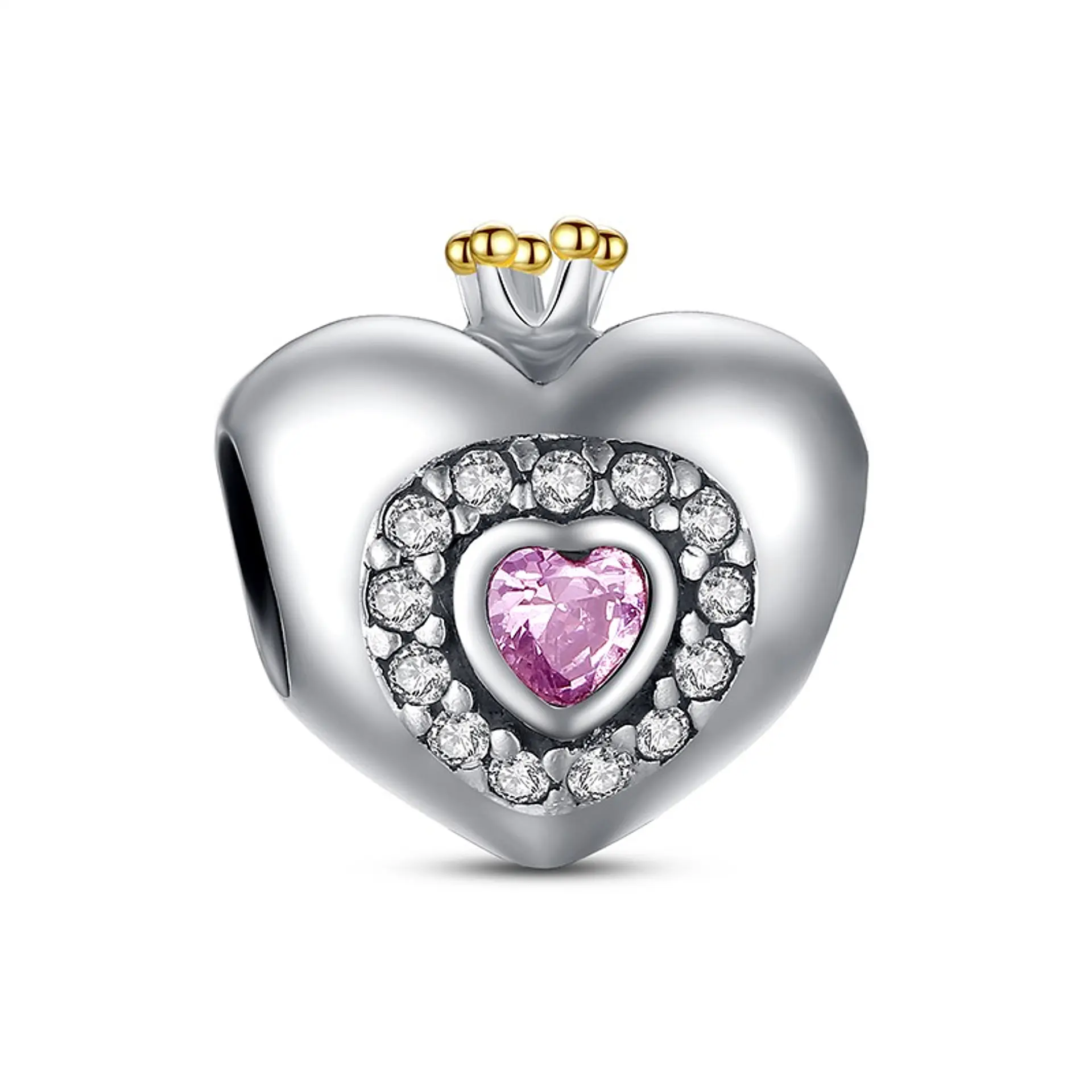 Charm dije abalorio pulsera colgante corazón princesa Estilo Pandora 1