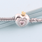 Charm dije abalorio pulsera colgante corazón princesa Estilo Pandora 2