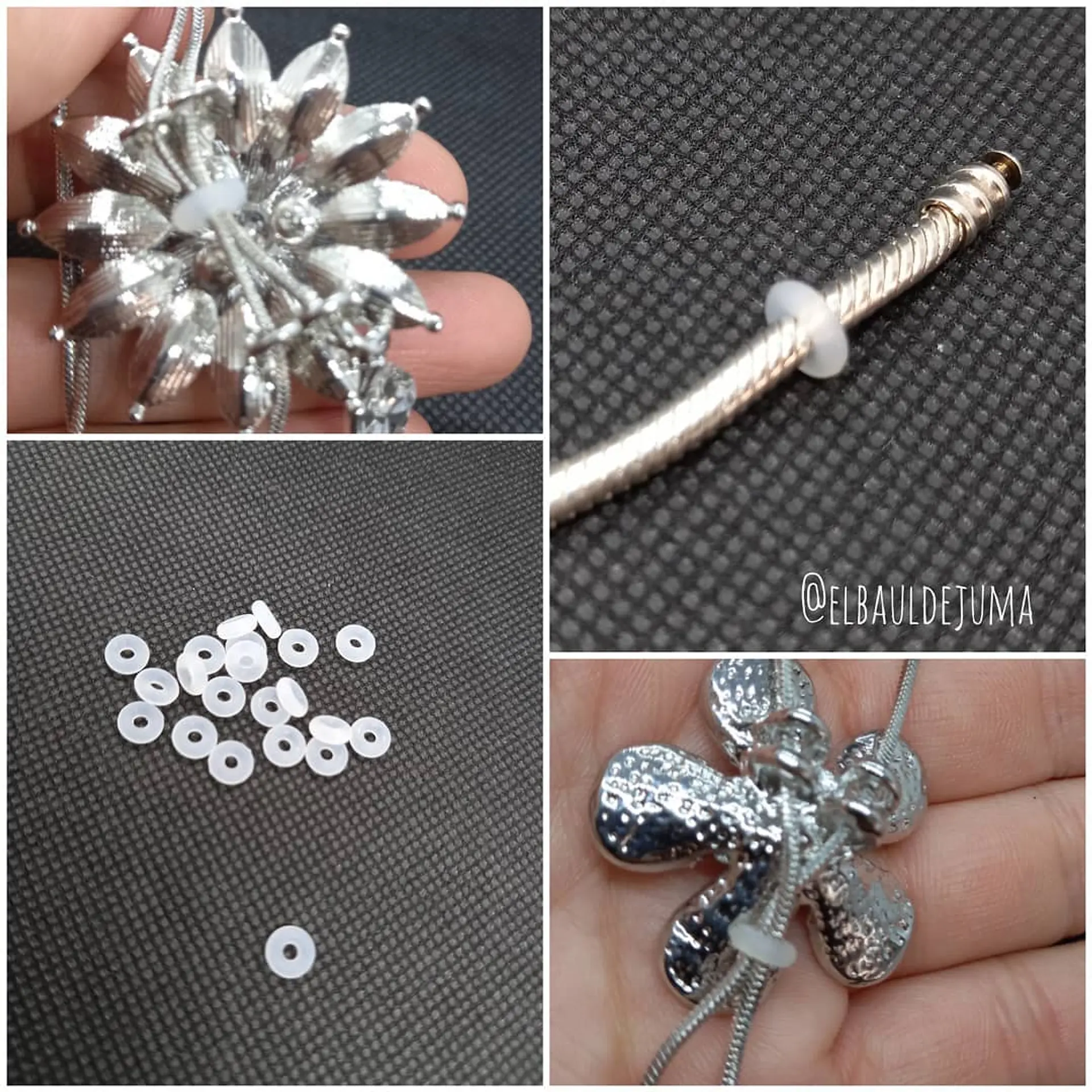 Gomas clip tapón para pulsera o colgantes diseño joyas 2
