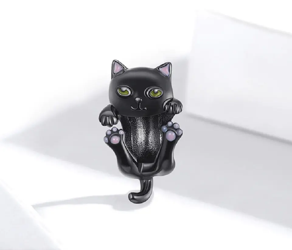 Charm dije abalorio gato gatito pulsera colgante plata 925 estilo Pandora 1