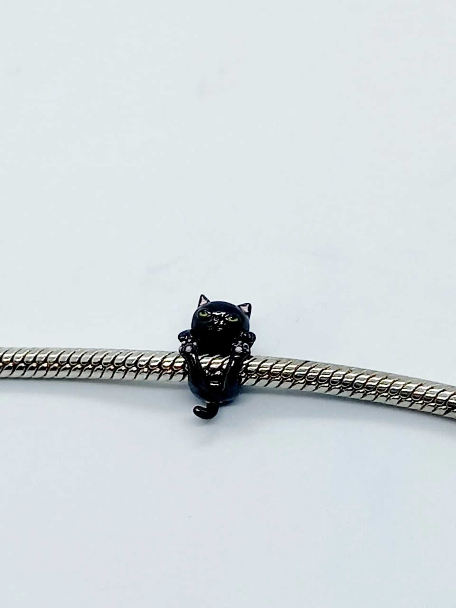 Charm dije abalorio gato gatito pulsera colgante plata 925 estilo Pandora 5