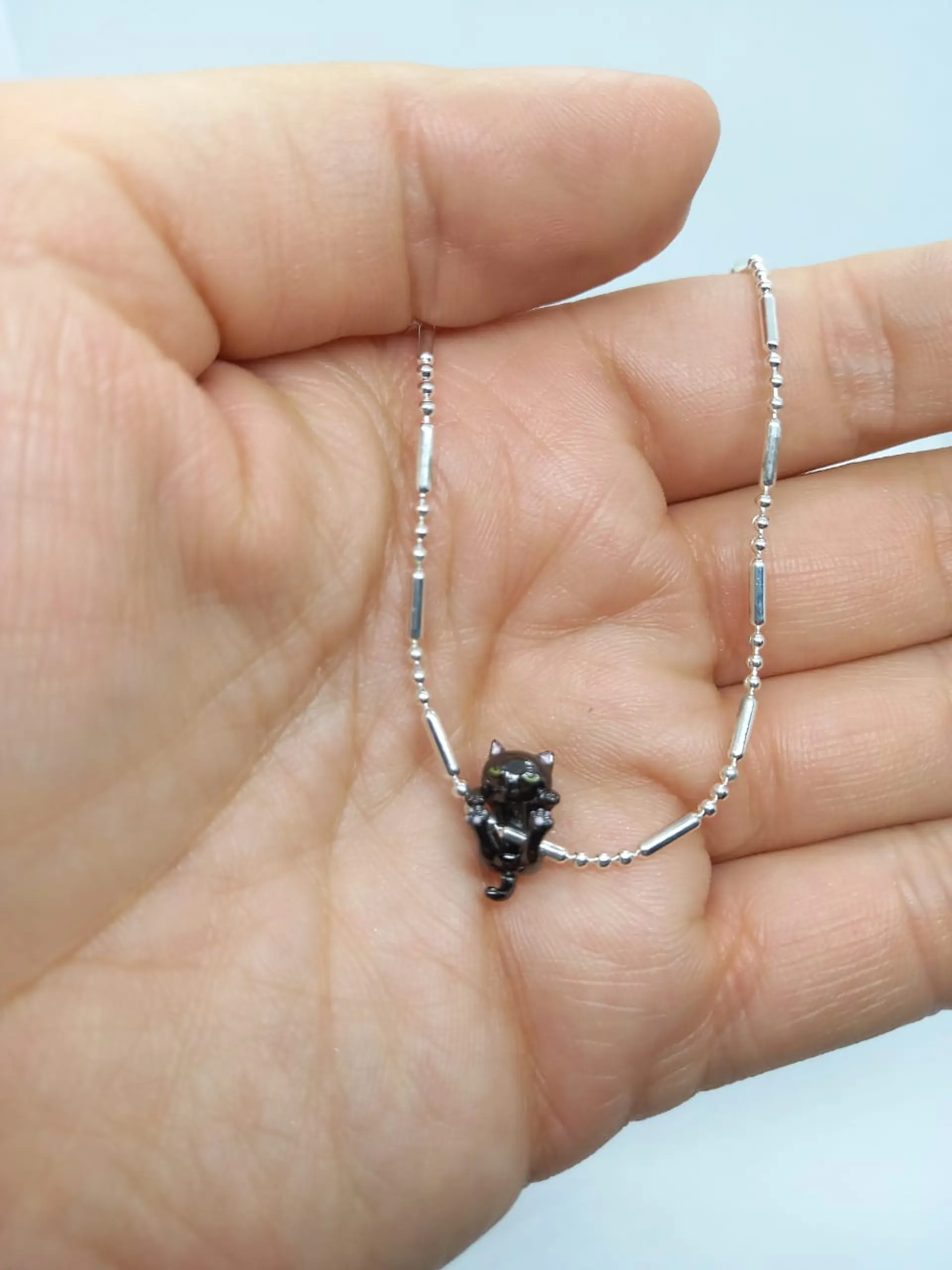 Charm dije abalorio gato gatito pulsera colgante plata 925 estilo Pandora 8