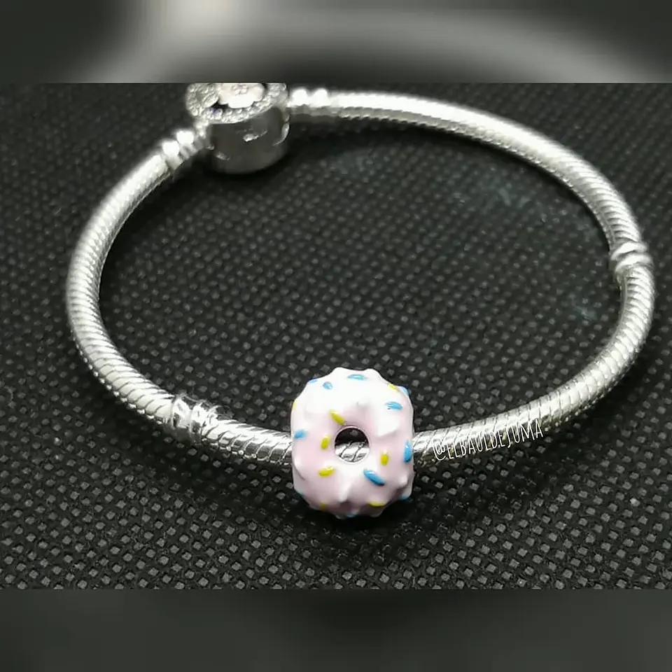 Charm dije abalorio Dona Donita plata 925 rosada estilo pandora 2