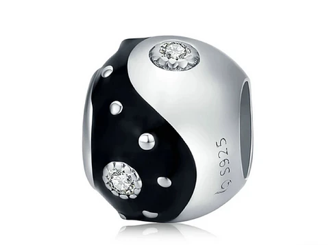 Charm dije abalorio Ying Yang plata 925 pulsera colgante Estilo Pandora 