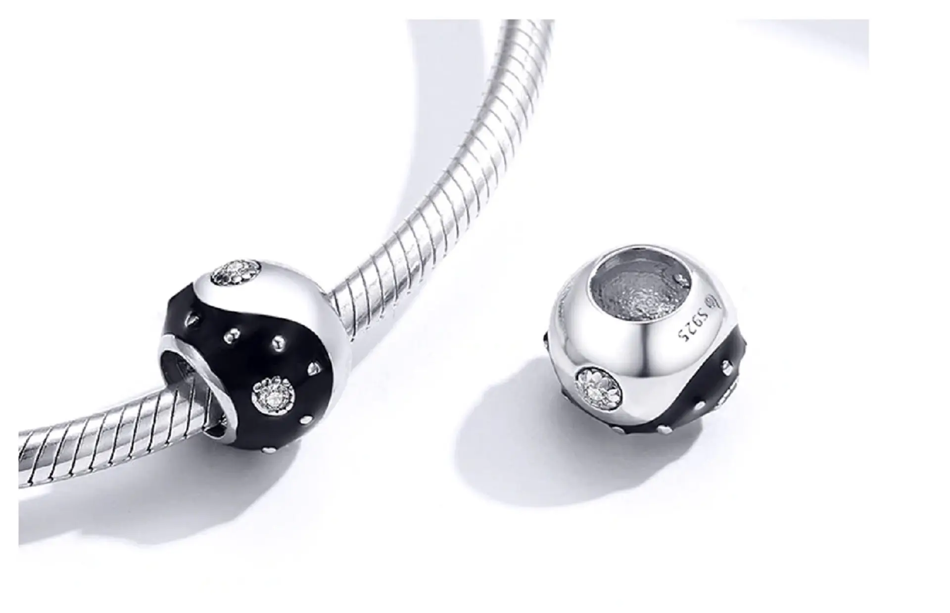 Charm dije abalorio Ying Yang plata 925 pulsera colgante Estilo Pandora  3