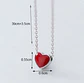 Colgante gargantilla Corazón Rojo plata fina ley S925 - Miniatura 5