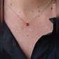 Colgante gargantilla Corazón Rojo plata fina ley S925 - Miniatura 2