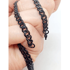 Cadena de eslabones negra estilo grumet cubana 5mm 3