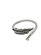 Anillos plumas alas zirconia plata 925 ajustable - Miniatura 7