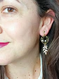 Pendientes sin perforaciones atrapasueños perla zirconia - Miniatura 3