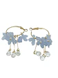 Aros pendientes largos flores colores pétalos primaveral - Miniatura 1