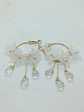Aros pendientes largos flores colores pétalos primaveral - Miniatura 7