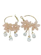 Aros pendientes largos flores colores pétalos primaveral - Miniatura 12