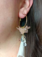 Aros pendientes largos flores colores pétalos primaveral - Miniatura 16
